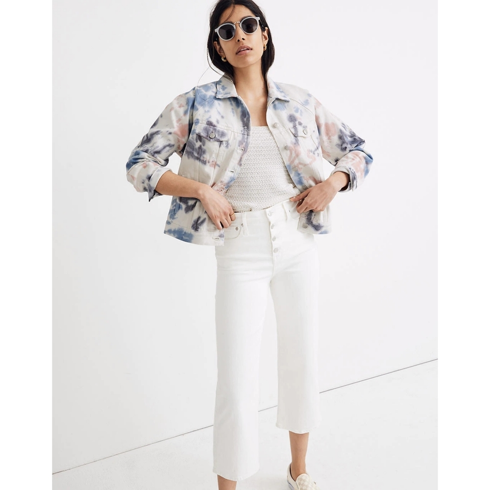 NWT Raglan Oversized Jean Jacket: Tie-Dyed Edition